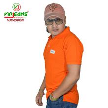 Virjeans Orange Polo Neck T-shirt for Men (VJC 690)