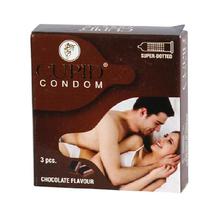 Cupid Super Dotted Condoms (Chocolate Flavored) - 3 Pcs