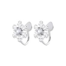 Small fresh jewelry_Wan Ying jewelry snowflake ear clip s925