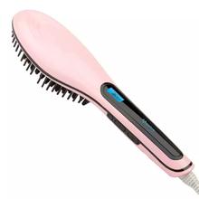 Pink Fast Hair Straightener Brush Comb