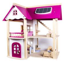 Kconnecting kids Wooden Pink Doll House for Kids