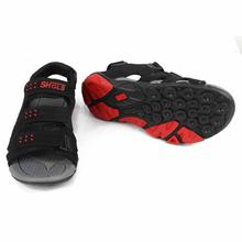 Black Velcro Sandal For Men