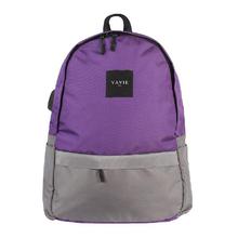 Yavie Dual Tone 19L Nylon USB Charging/Head Phone Port Casual Compatible Backpack-9031 With Free Bag Cover