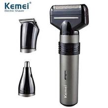 Kemei KM-1210 3 in 1 Rechargeable Nose Trimmer, Hair Trimmer and Shaver Grooming Set