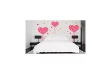 Red Creative Heart Shaped Wall Decor Stickers