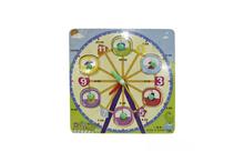 Multicolored Wooden Time Learning Clock For Children