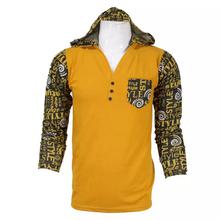 Yellow Hooded Neck T-Shirt For Men