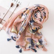 Korean Style Sun Protection Premium Printed Scarves For