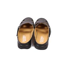 Back Open Slip On Sandals For Men-Black