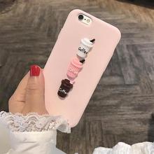 3D Coffee Milk Cute candy silicone TPU phone Case for iphone 5 6 6s