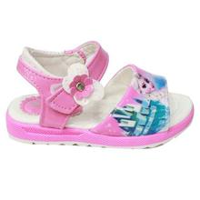 Pink Cartoon Printed Strappy Sandals For Girls