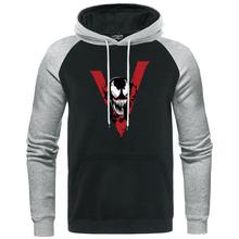 Venom Hoodies Men Fashion Sweatshirts Superhero Raglan