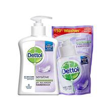 Dettol Sensitive Liquid Handwash (200ml) + Free Sensitive Liquid Handwash Value Refill Pack (175ml) - (GRO1)