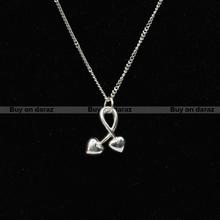 Sterling Silver Heart Design Pendant With 16" Silver Chain For Women