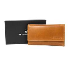 Wildhorn Nepal Rfid Protected Genuine Leather Clutch For Women WHLB030 Caramel Brown