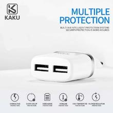 KAKU 2.4A EU Authority Power Dual USB Port Travel Wall Charger Adapter