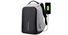 High Quality Water Repellent Anti Theft Backpack - (Black/Grey)