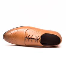 Caliber Shoes Leather Tan Brown Lace Up Formal Shoes For Men - ( 443 L)