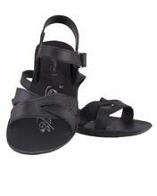 Shikhar Women's Ankle Strap Black Sandals