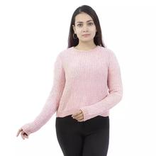 Solid Knitted Sweater For Women