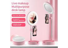 Mai Appearance Live Makeup Multipurpose Desk Lamp 3 Mode Ring Light with Mirror