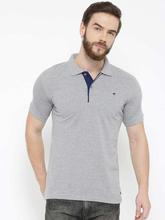 Grey Polo Neck T-Shirt For Men- (TMF1100)