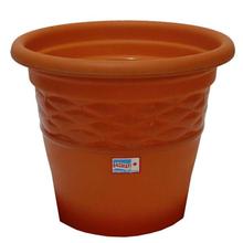 Bagmati Orange 10" Plastic Flower Pot