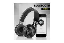 PTron Kicks Bluetooth Headset Wireless Stereo Headphone With Mic For All Smartphones (Black)