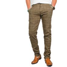 Virjeans Stretchable Cotton Check Chinos Pant for Men (VJC 713) Grey