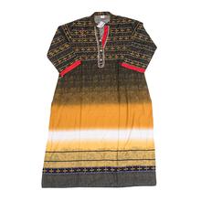 Womens printed kurthi (6204-137) - brown / Yellow