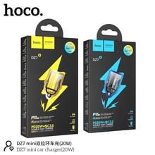 Hoco DZ7 Fast Charger USB C Mini Car Charger PD20W + QC3.0 Dual Port Fast Car Charger