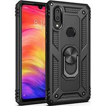 Lokezeep Redmi Note 7 Pro Back Cover case with 360 Degree Metal Rotating Ring Holder Kickstand Fit Magnetic Car Mount for Xiaomi Redmi Note 7 Pro (2019) (Red)