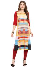 Women Geometric Printed Straight Kurtis – Multicolored