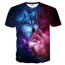 BIANYILONG 2018 flame Wolf printed 3D T shirts Men T-shirts New Design