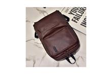 PU Leather Shoulder Unisex Backpack-Brown (41001713)