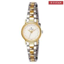 Titan 917BM01 Analog White Dial Watch For Women