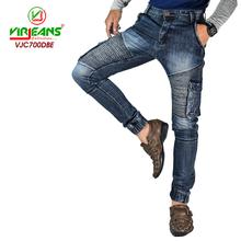 Virjeans Denim (Jeans) Multi pocket Box Joggers (VJC 700) Dark Blue