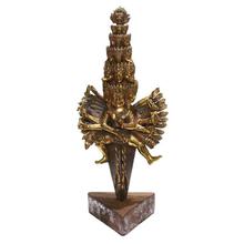 Dark Golden Metal Bhairav Statue For Decor