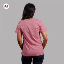 Nyptra Dark Peach  Plain Solid Cotton T-Shirt For Women