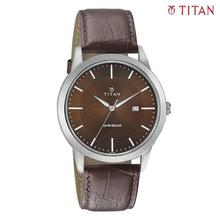 Titan Analog Brown Dial Men's Watch-1584SL04