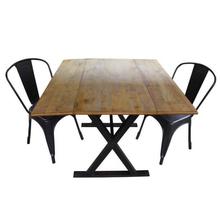 Brown/Black Foldable Dining Set