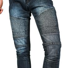 Virjeans Stretchy Ripped Design Biker Denim Pant for Men (VJC 707) Dark  Blue