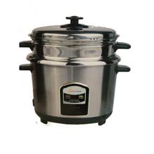 Electron Aroma Rice Cooker Straight Stainless Steel Body & Steamer Pot, 1.8 ltr, Model 6018SS, 700W, 240V~50Hz