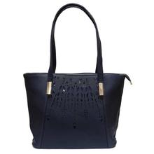 Navy Blue Printed Handbag For Women