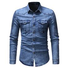 Denim jacket _ 2020 autumn stitching sleeves men's denim