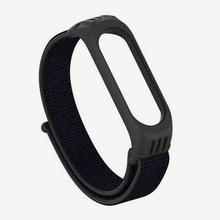 Replacement For Xiaomi Mi Band 3/4/5/6 Black Silicone Nylon Sports Watch Wrist Strap Band