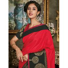 Stylee Lifestyle Red Art Silk Jacquard Saree (1905)