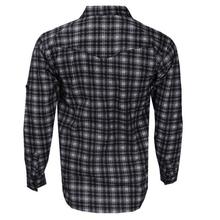 Full Sleeves White/Black Checkered Shirt For Men-(102)