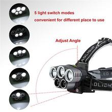 Rechargeable Multipurpose 6 Lighting modes Headlamp