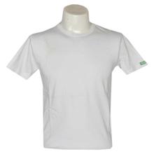 White Cotton Solid T-Shirt For Men